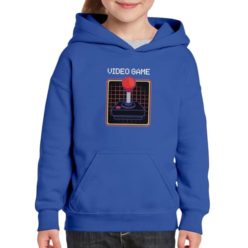 Sweat à capuche enfant joystick synthwave rétro gaming en coton premium pour arcade - 3
