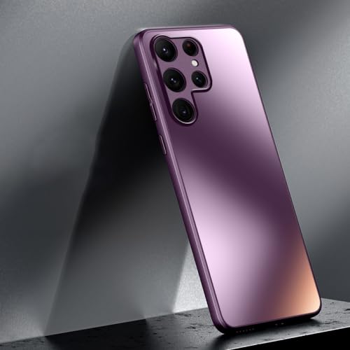 Coque silicone Samsung S22 violet foncé rigide et mate protection de luxe