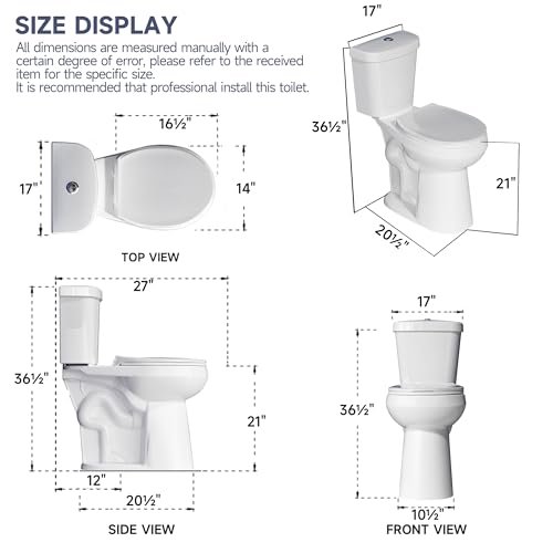 Miuara MA-2489T Extra Tall Toilet 21 Inch thumb #7
