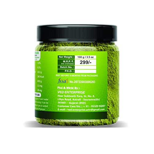 Image of Organic Moringa Powder 100g | 100% Pure Moringa Leaf Powder | Ayurvedic Superfood Helps in Immunity, Energy, Weight Loss, Skin & Hair | Non-GMO, No Preservatives