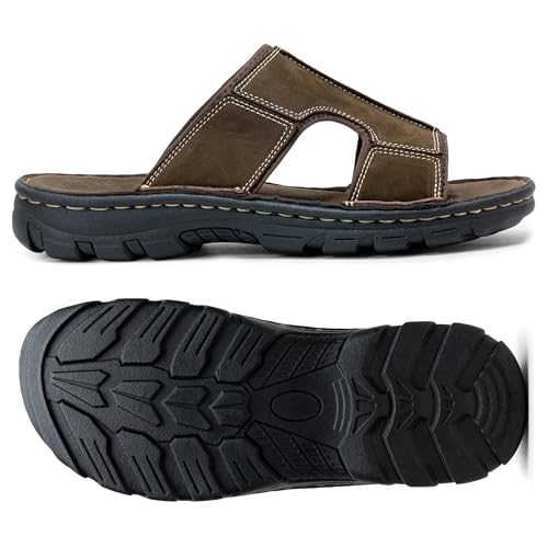 Image of JOUSEN Men's Sandals Outdoor Open Toe Water Beach Sandal Leather Sport Sandal