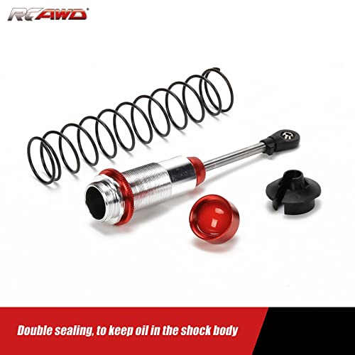 Rcawd Shock Absorber For Maxx 1/10 Upgrades, Front Rear Rc Shocks Damper With Spring Adjustable Aluminum Parts For # 89086-4,# 89076-4, 8961 Red #TOP1