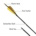ARCTIRA 31 inch Archery Targeting Feathers Arrows for Recurve Bow Carbon Arrows with Removable Arrowhead for Adult Beginner Target Practice Outdoor Training 6 PCS (Yellow Feathers)