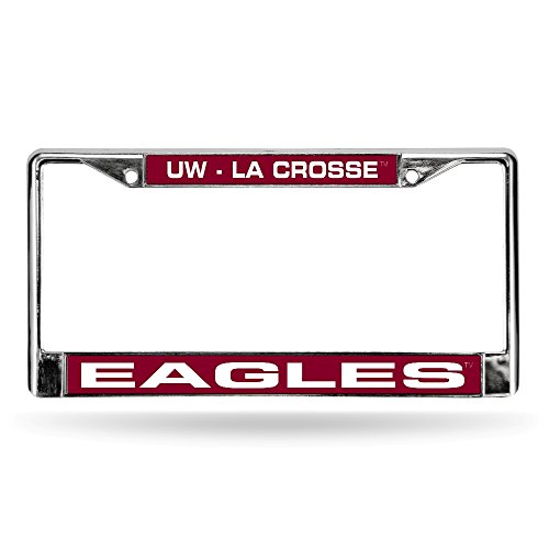 Rico NCAA Wisconsin - La Crosse Laser Chrome Frame, 15 x 8, Logo Color