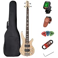 【Excellent Tone】This exceptional guitar features a rosewood fingerboard for stable, smooth intonation. Equipped with one split single-coil pickup and one standard single-coil pickup, along with two volume knobs and two tone knobs, it delivers deep ba...