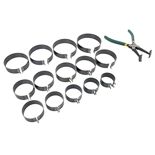 Conjunto de Compressor de Anel de Pistão de Montagem Profissional Universal Alicate 14 Bandas Kit de