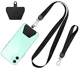 SHANSHUI Phone Lanyard, Neck Wrist Nylon Cell Phone Lanyard, 1 Pcs Tether Pads Compatible with iPhone & All Smartphones in Full Cover Cases