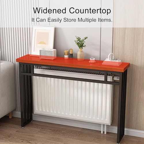 Mesa consola de madera maciza para sala de estar y pasillos 4