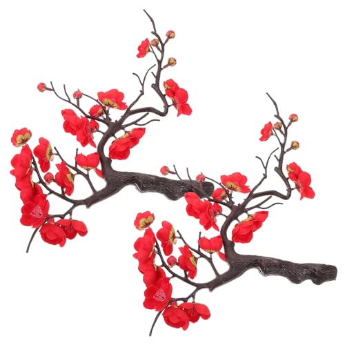 CANIGHT 2pièces Fleurs Artificielles De Prunier Fleur pour Décoration De Vase Et Centre De Table Simulées Idéales pour Mariages Et Fêtes