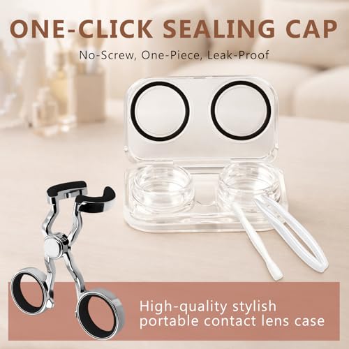 Image of Contact Lens Applicator Tool - Essential Tools Set with Removal Tweezers, Scleral Lens Inserter, Lens Case, Contact Lens Eyelid Wearingtool, Old