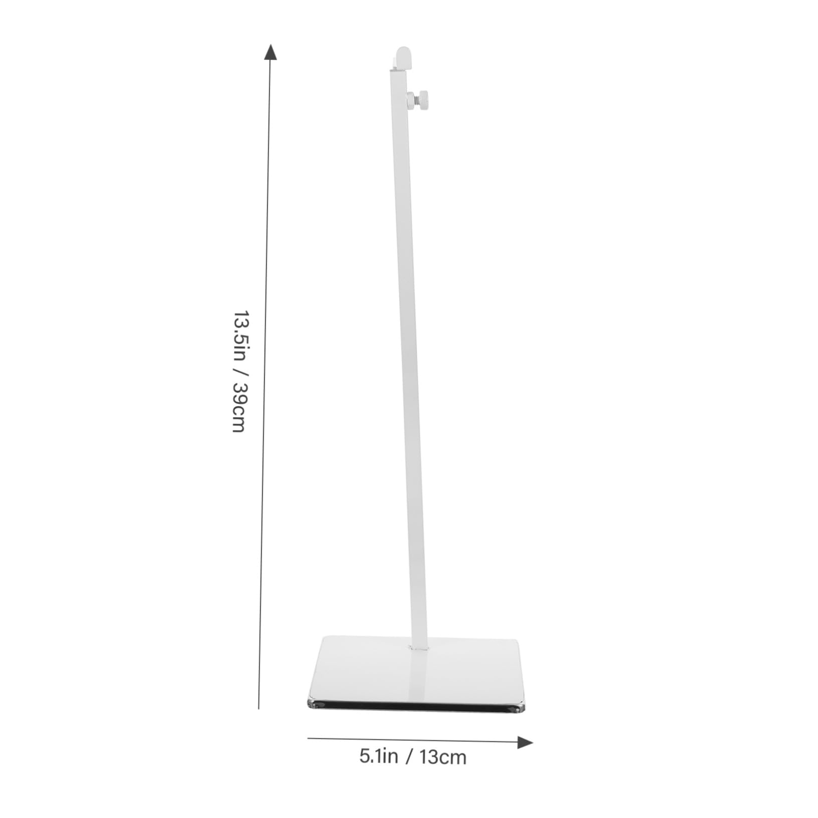 Soporte Colgante para Bolso de Metal Blanco, Altura Ajustable 39-70 Cm