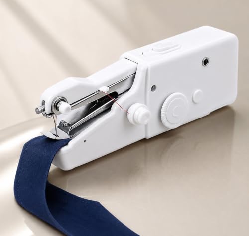 Image of PANCA Handy Stitch Mini Sewing Machine Portable Handheld Silai Machine for Quick Stitching Clothes Repair Tailoring Embroidery Craft DIY Fabric Sewing Tool for Home Travel Emergency Use