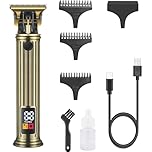JAMAKY Cordless Men's Beard Trimmer - Zero Gap Hair Trimmer, LED, Type-C Quick Charge, 7500RPM, 3 Combs