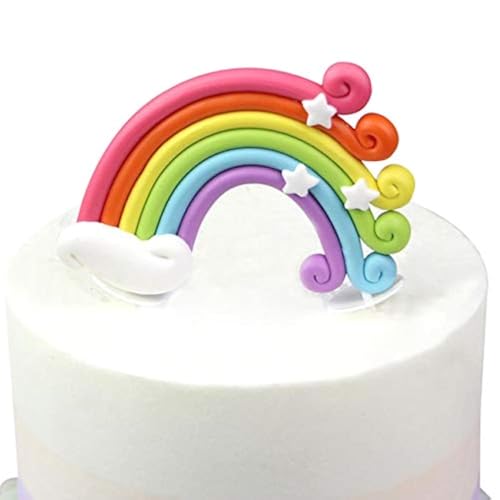 Decoración para tartas de arcoíris, para bodas, cumpleaños, fiestas, postres, diseño de arco iris