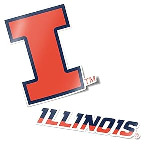 University of Illinois Fighting Illini U of I Sticker Vinyl Decal Laptop Water Bottle Car Scrapbook (4 Inch Set V1)