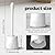 2 Pack Toilet Brush and Holder Set, Toilet Bowl Brush with Non-Slip Handle for Deep Cleaning, Nylon Bristles, Bathroom Accessories White