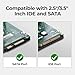 Unitek USB 3.0 to IDE and SATA Converter External Hard Drive Adapter Kit for Universal 2.5/3.5 HDD/SSD Hard Drive Disk, One Touch Backup Function, Included 12V/2A Power Adapter