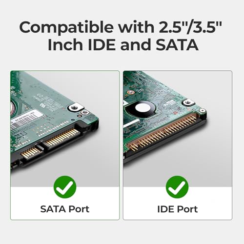 Unitek IDE/SATA to USB C 3.0 Adapter, Universal IDE Hard Drive Little Triangle pro Converter for 2.5"/3.5" Inch IDE and SATA External HDD/SSD, Support 10TB by Unitek - Image 7