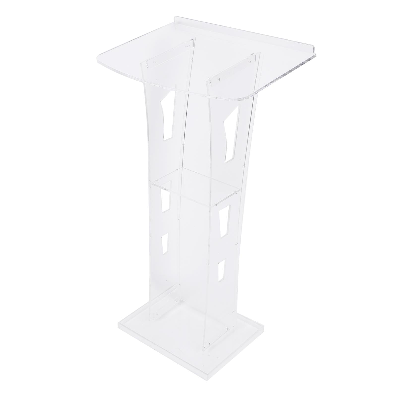 Support de Podium en Acrylique Transparent, Podiums de Présentation Professionnels avec étagère de Rangement, pour églises, Conférences, Mariages, Salles de Classe, Discours