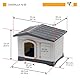 Ferplast Hundehütte DOGVILLA 70 SE, Hundehütte Outdoor, Hundehause, Boden zum Abtropfen, Isolierender Boden, Abnehmbares Dach, Lüftungsgitter, Recycelter Kunststoff 73 x 59 x H 53 cm