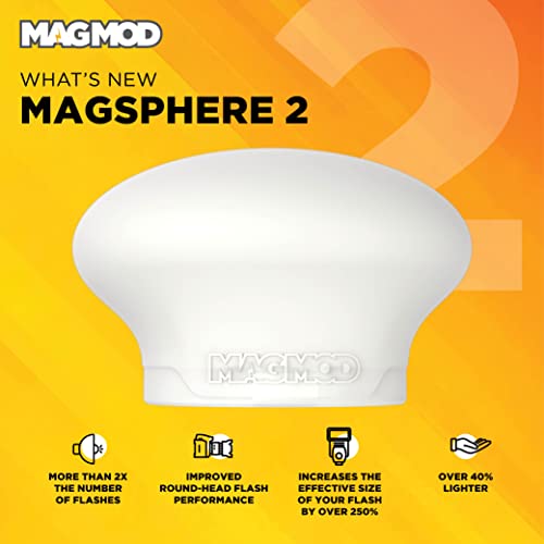 Magsphere 2 Flash Diffuser By Magmod | Photography Lighting Flash Modifier | Magnetic Light Diffuser Attachment | Lightweight Light Control #TOP3