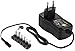 Poppstar Alimentatore Universale Regolabile CA CC 4,5V 5V 6V 7,5V 9V 10V 12V - 2A (2000mA max.) con 6 Connettori a Spina CC