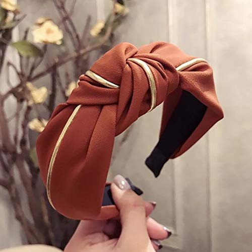 Opaska damska Hairband Shine Diamond Top krzyżowy węzeł szeroka opaska obręcz do włosów Lady opaska do włosów dziewczęce akcesoria do włosów nakrycia głowy