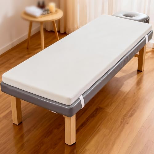 CRAURU Massage Bed Topper 73x29x2 Inch Lash Bed Foam Topper with Removable Cover and Elastic Bands Non-Slip Massage Table Pad for Spa Lash Extensions Salon