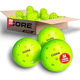 CORE Pickleball Balls for Professionals and All Levels of Play - Set of 4-50 Balls with 40 Holes- Durable Design - Premium Outdoor Pickleball Balls - USA Pickleball Approved(Neon Pack of 24)