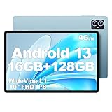 TECLAST M50HDタブレット 10インチwi-fiモデル Widevine L1対応Android 13 タブレット 8コアCPU 16GB(8GB+8GB拡張)RAM+128GB ROM+1TB拡張、FHD IPS 1920*1200解像度 4G LTE SIMフリー 13MP/5MPカメラ+GMS認証+6000mAh+GPS+BT5.0+2.4G/5G WiFi+OTG対応