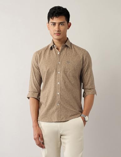 Image of Arrow Sports Men's Geometric Printed Slim Fit Shirt