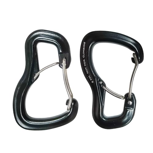 2 lotes de mosquetones fuertes, mosquetones de primera calidad, robustos y resistentes, para pesca, camping, colgar de forma segura