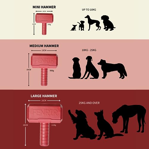 Fenrir Hammer Chew Toy (Large, Red) - Image 2