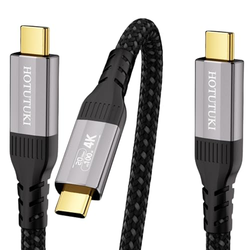 HOTUTUKI 2-Pack usb c cables 1m, USB 3.2 Gen2 Compatible with Thunderbolt 3/4 Cable, 20Gbps High Speed Data Transfer, 100W Fast Charging USBC Cable, 8K@30Hz/4K@120Hz Video Output for display