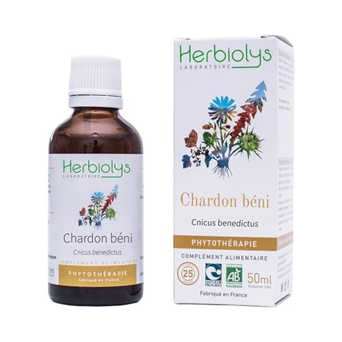 Herbiolys | Extrait De Plantes Fraîches Bio | Chardon béni (Cnicus benedictus) | Digestion & Articulation | Phytothérapie Bio | 50 ml
