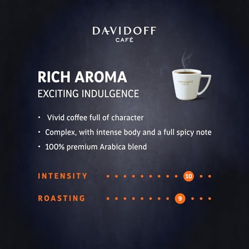 Image of DAVIDOFF Rich Aroma Instant Coffee, 100% Arabica, Vivid & Spicy, Premium Coffee Granules 45g (Product Of Germany) By DECADENT (Rich Pack Of 2)