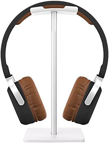 Cmvi Universal Headphone Stand, Aluminum Gaming Headset Holder Bracket Headset Showing Display Stand Holder (White)