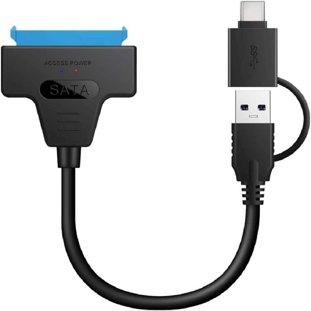 ETZIN Hard Drive Cable, 2 in 1 USB 3.0 Type-C to 22Pin SATA Adapter 2.5inch HDD SSD Hard Drive Cable Plug and Play-(EPL-258TC-01)-image-36