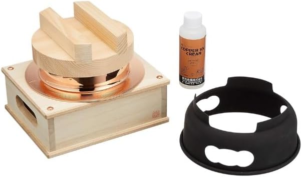 Shinko Metal Rice Hamameshi Set (Includes Paulownia Cradle) with Kapperlin 1 Cooker