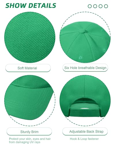 Image of Handepo 24 Pcs Blank Baseball Caps Adjustable Back Strap Unisex Blank Design Caps Plain Unisex Hats for Men Women