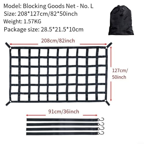Filet de chargement robuste pour camion en maille polyester de qualité - 4