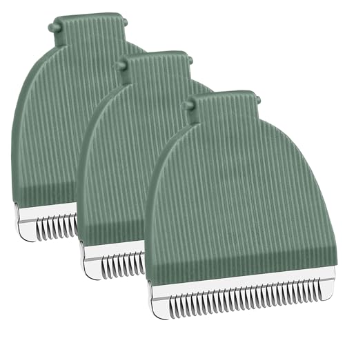 3 Packs Green Replacement Blades for Meridian Trimmer Compatible with Meridian Body Trimmer Onyx & SageHygienic Ceramic Replacement Blades