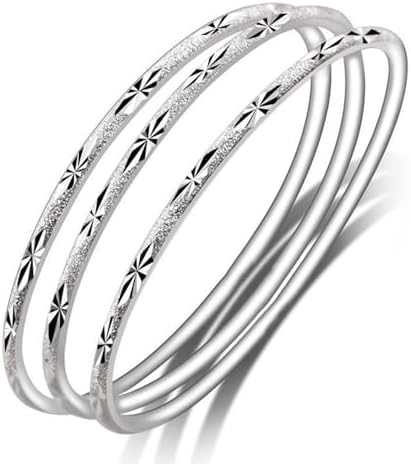Sterling Silver Bangle Bracelets for Women 925 silver Cuff Bracelet Adjustable Jewelry Fashion Simple Open Bangles Cuff Jewelry for Women Mom Wife Mothers Day Valentine Gift