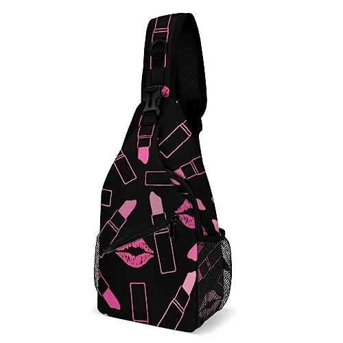 Sacoche de poitrine pour femme antivol rose sac bandoulière cyclisme camping
