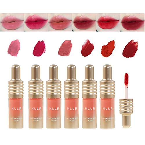 Domality 6 Colors Velvet Lipstick Set, Matte And Glitter Lip Mud Tint, Silky Creamy Texture, High-Pigmented, Long Lasting, Lightweight Lip Gloss Makeup Set #TOP30