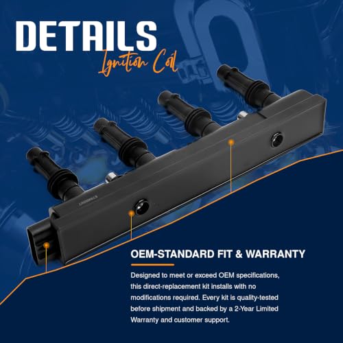 Image of STANDOUT UF669 Ignition Coil Pack for 2011-2015 Chevy Cruze 1.4L Turbo | Compatible with 2016 Chevy Cruze Limited 1.4L Turbo, 2013-2021 Chevy Trax 1.4L Turbo, 2013-2021 Buick Encore 1.4L Turbo
