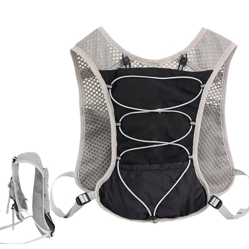 Chaleco de hidratación, chaleco reflectante impermeable para correr, secado rápido, transpirable, ajustable, para ciclismo, senderismo, sendero, carretera, montaña, al aire libre, entrenamiento