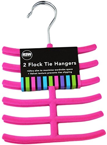 Royle Brights Flock-confezione de 2 cintres Idéal également pour Ceintures et écharpes Rose