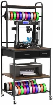 RoleDes Heavy Duty 3D Printer Stand with Filament Storage, Large ...