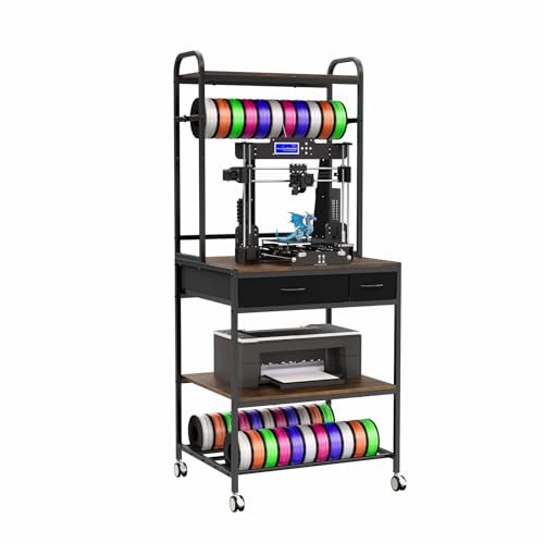 RoleDes Heavy Duty 3D Printer Stand with Filament Rack & Spool Holder System